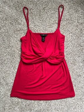 H&M Hot Pink Knotted Spaghetti Strap Tank Top